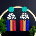Dalmatian & Rainbow Statement Chandelier Dangles