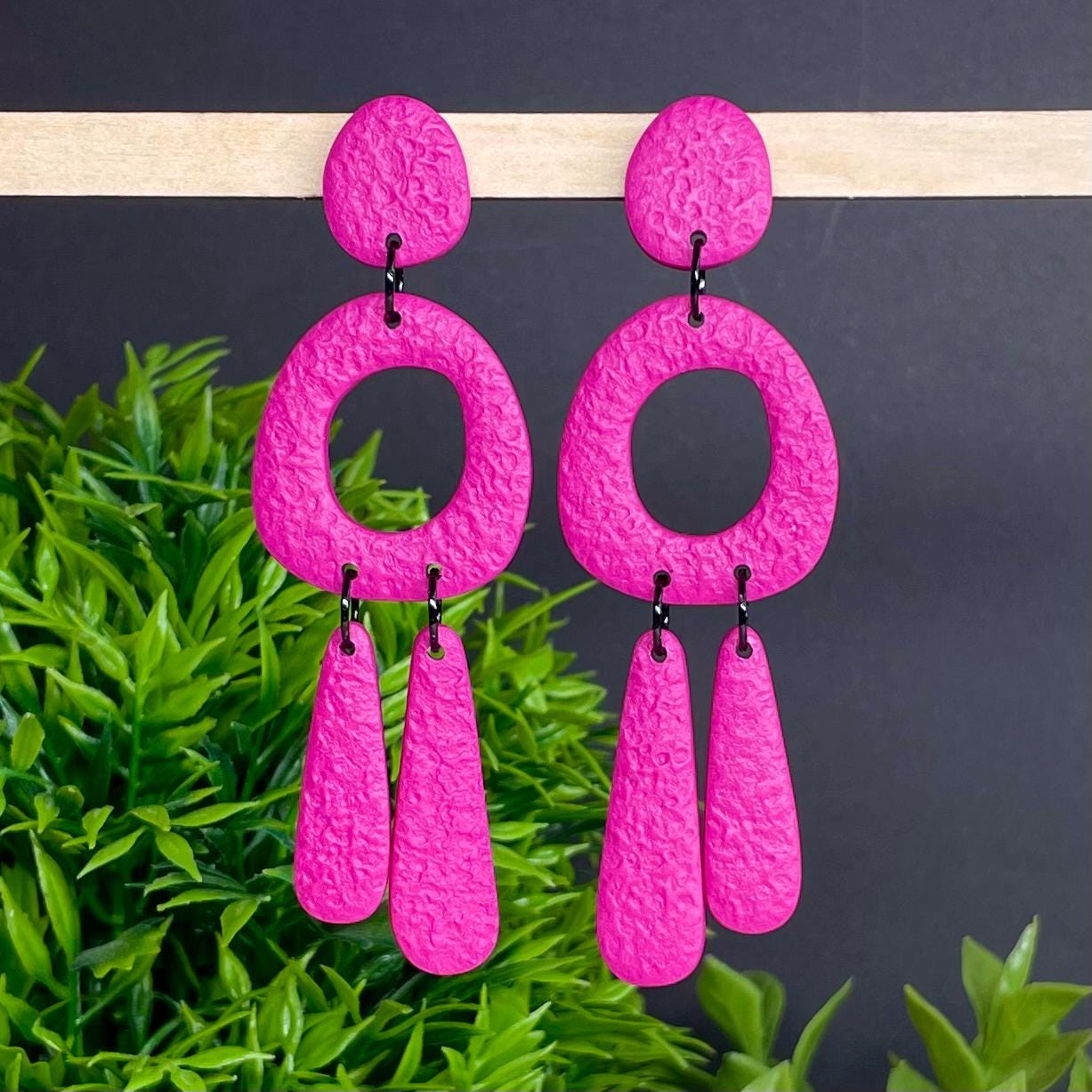 Statement Colour Block Chandelier Dangles