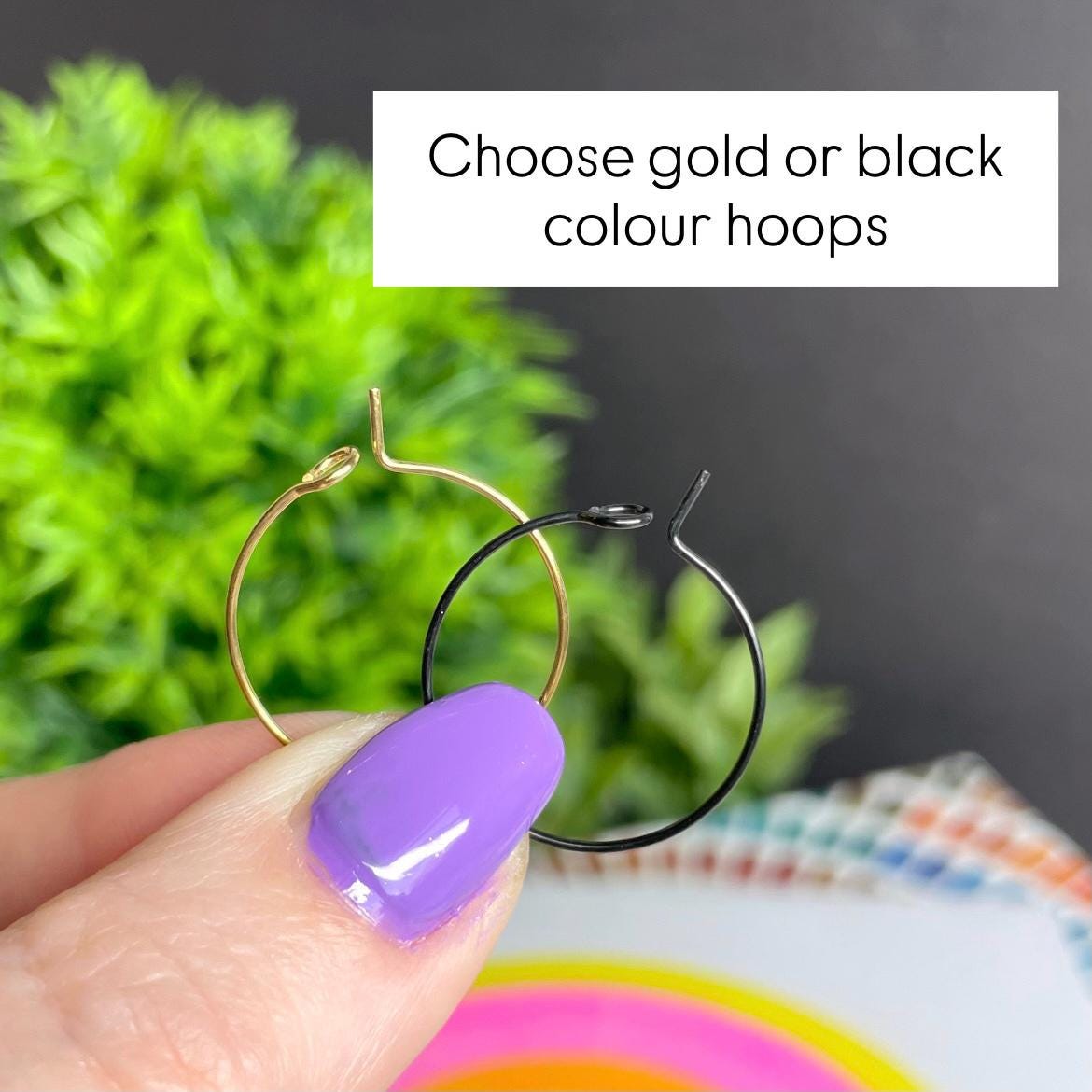 Red & Lilac Colour Block Hoops