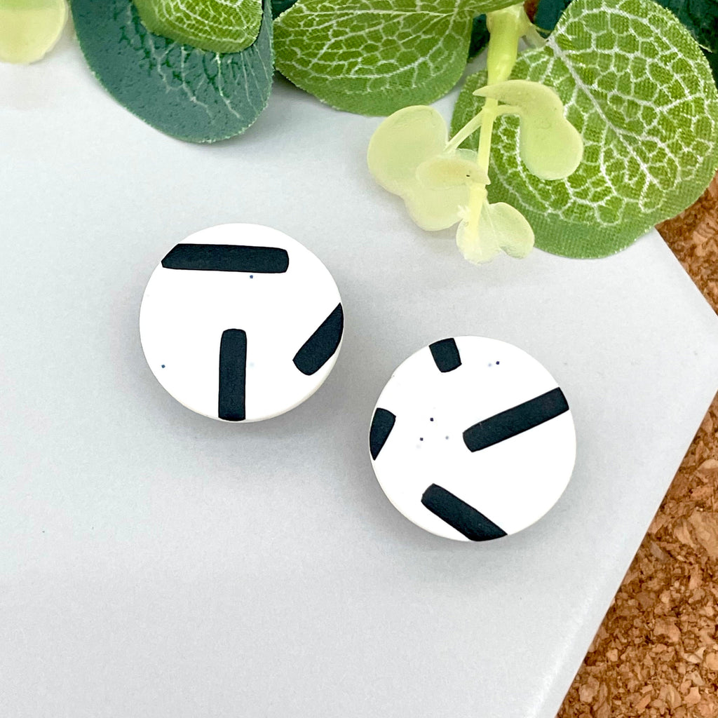 Monochrome Sprinkles Studs