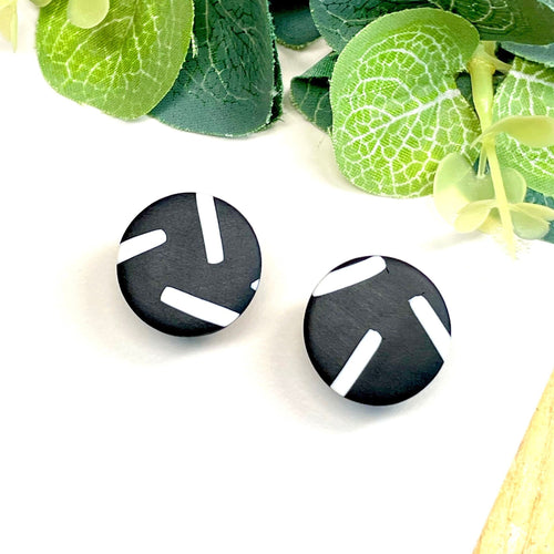 Black & White Sprinkles Studs