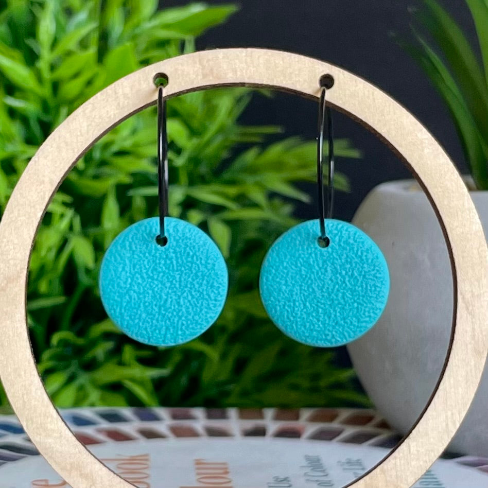 Blue Circle Hoops