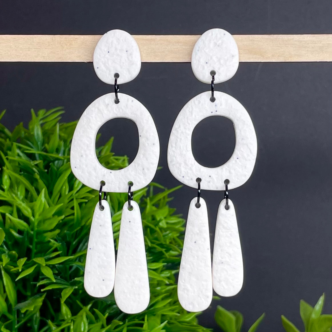 Statement Colour Block Chandelier Dangles
