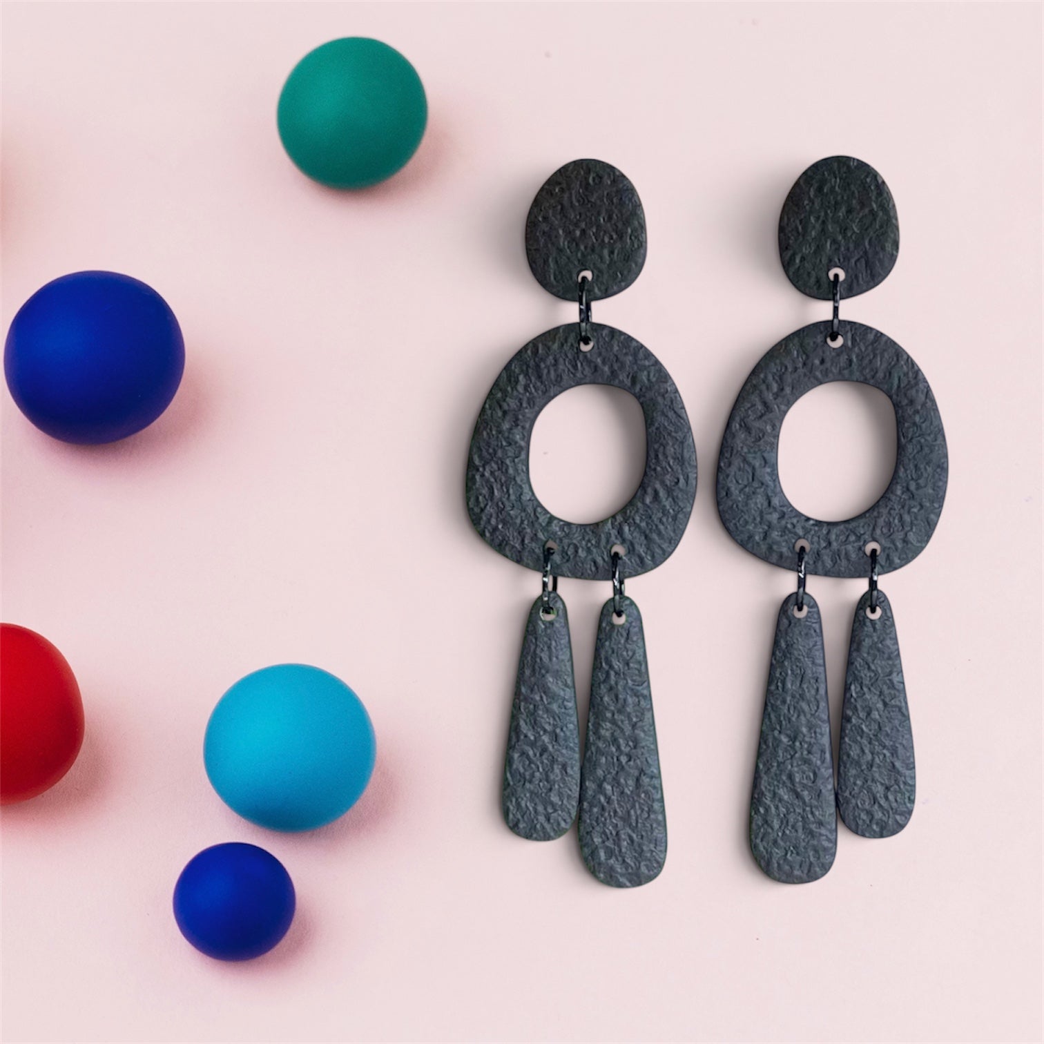 Statement Colour Block Chandelier Dangles
