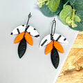 Neon Orange & Monochrome Sprinkles Hoops