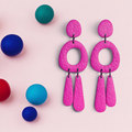 Statement Colour Block Chandelier Dangles