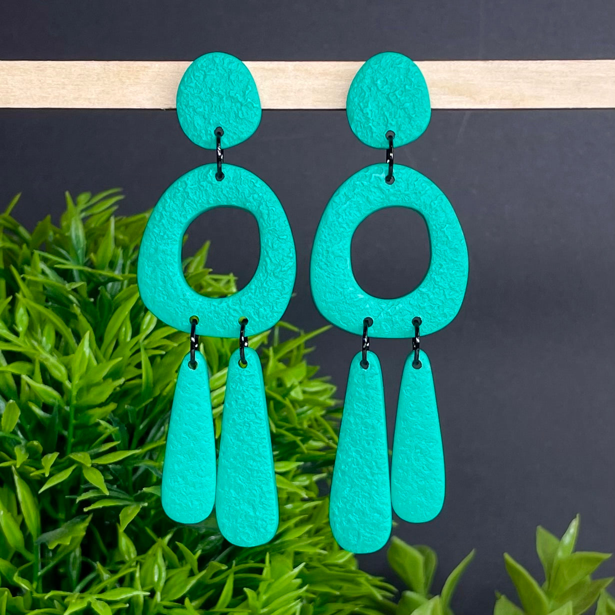 Statement Colour Block Chandelier Dangles