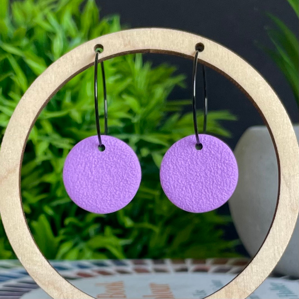 Lilac Circle Hoops