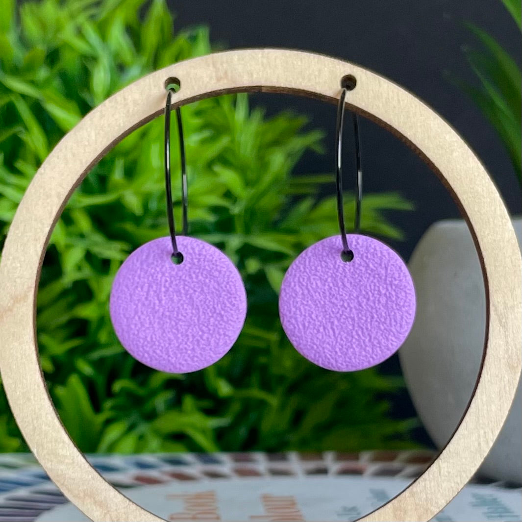 Lilac Circle Hoops