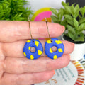 Blue & Yellow Terrazzo Hoops