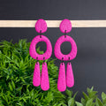 Statement Colour Block Chandelier Dangles