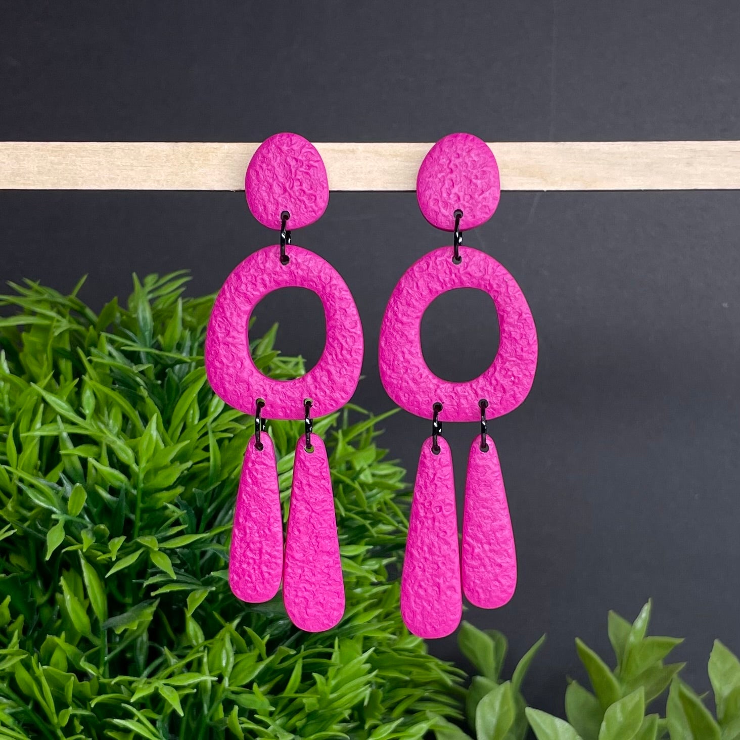 Statement Colour Block Chandelier Dangles