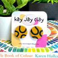Mustard & Black Squiggle Studs