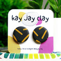 Black & Mustard Sprinkles Studs