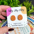 Burnt Orange Textured Pebble Studs
