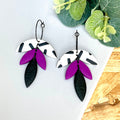 Purple & Monochrome Sprinkles Hoops